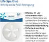 A product image showing a spa disc and its features listed in German. Produktbild-Vorschau