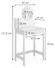 Schminktisch Vicco Surrey Weiß 60 cm mit LED-Spiegel, Model Produktbild-Vorschau 7