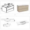 Badezimmermöbel 100cm CINIC-Serie Mineralguss Waschtisch Produktbild-Vorschau 8