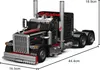 A black and red toy truck model with dimensions indicated. Anteprima dell’immagine prodotto