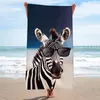 FEBE Strandtuch XXL Zebra 100x180 cm Badetuch Groß 100% Produktbild-Vorschau 5