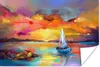 MuchoWow® Poster Malerei - Ölfarbe - Boot - Farben 60x40 cm Produktbild-Vorschau 1
