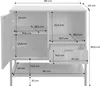 A technical drawing of a sideboard with dimensions indicated. Anteprima dell’immagine prodotto