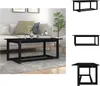 vidaXL Couchtisch Schwarz 110x55x45 cm Massivholz Kiefer -  Produktbild-Vorschau 1