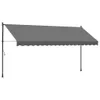 vidaXL Tenda retrattile antracite 400x150 cm in tessuto e Anteprima dell’immagine prodotto 1