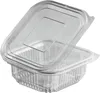 50x Rechteckbecher klar mit Deckel 250 ml (PET) Produktbild-Vorschau 1