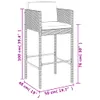 vidaXL 5-tlg. Gartenbar-Set mit Kissen Braun Poly Rattan -  Produktbild-Vorschau 8