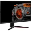 A computer monitor displaying a wireframe rendering of a car. Produktbild-Vorschau