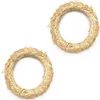 2x DekoPrinz Natur Strohkranz Ø 25cm / 4cm Strohrömer Produktbild-Vorschau 1