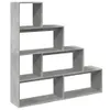 A concrete-effect bookshelf with multiple compartments arranged in a staggered, step-like design. Náhled obrázku produktu
