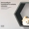 IvoQ Hexagon Wandregale – Schwarz – 3er Set – Schwebende Produktbild-Vorschau 6