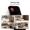 A smartphone displaying the Roborock app interface, with overlaid graphics showing different rooms and cleaning modes. Náhľad obrázku produktu