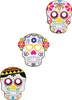 Tag der Toten Masken Halloweenmasken Set 3 Stück bunt Produktbild-Vorschau 1