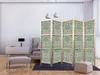 Japonský květinový paraván 225x172 cm 5dílný šedý Náhled obrázku produktu 2