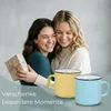 Kaffeetassen Emaille-Optik Pastell, Teetassen 3er Set, 350 Produktbild-Vorschau 5