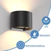 ZMH Led Wall Light Indoor & Outdoor Black Wall Lamp 04 Anteprima dell’immagine prodotto 2
