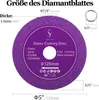 set de 3 coupe-verre 125mm disque diamant pour meuleuse Voir les images du produit 2