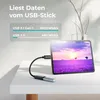deleyCON 2 Stück USB-C auf USB OTG Adapter Kabel 17cm - USB Produktbild-Vorschau 4