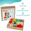 Montessori-Holzspielzeug "Steckpuppen mit Hüte und Betten" Produktbild-Vorschau 3