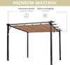Outsunny Pergola Pavillon mit einstellbarem Stoffdach 3 x 4 Produktbild-Vorschau 5
