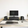 Möbel Monitorständer mit Schubladen Schwarz Eichen-Optik Produktbild-Vorschau 3