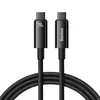 A black USB-C to USB-C cable with two connectors shown side-by-side against a white background. Náhľad obrázku produktu