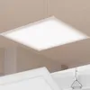 A rectangular LED panel light is suspended from the ceiling. Produktbild-Vorschau