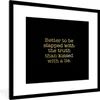 MuchoWow® Gerahmtes Poster Wahrheit - Gold - Schwarz - Produktbild-Vorschau 1