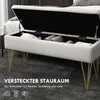 HOMCOM Sitzbank Polsterbank mit Stauraum, Leinenoptik, Produktbild-Vorschau 5