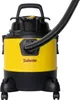 A yellow and black industrial wet/dry vacuum cleaner with a hose attached. Náhled obrázku produktu