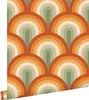 ESTAhome carta da parati art deco verde e arancione 50 x Anteprima dell’immagine prodotto 1