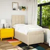 Boxspringbett mit Matratze Creme 100x200 cm Stoff Produktbild-Vorschau 4