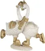 Clayre & Eef Figur Schwan 18x8x17 cm Weiß Goldfarbig Produktbild-Vorschau 4