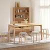 Set aus 4 stapelbaren runden Hockern aus grauem Holz, ? 40 Produktbild-Vorschau 4