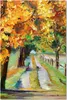 Leinwandbild herbstliche straße wie handgemalt 60x90 cm Produktbild-Vorschau 3