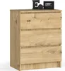 Kommode AKORD K60 Eiche Artisan 60 cm 3 Schubladen B60 x Produktbild-Vorschau 1