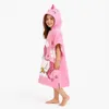 Strandtuch-Poncho für Kinder mit Kapuze - Einhorn Rosa, 150 Produktbild-Vorschau 4