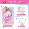Cahier en peluche avec motif licorne et accessoires Voir les images du produit 3