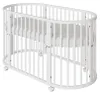 Wachsendes Kinderbett 3in1 oval + Matratze New Baby weiß Produktbild-Vorschau 2