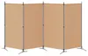 vidaXL Paravent 4 panneaux Beige 346 x 180 cm Tissu Voir les images du produit 6
