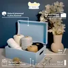 Caja de madera grande azul de Creative Deco para guardar Vista previa de la imagen del producto 4