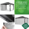 Leco Profi-Pavillon Metall-Gartenüberdachung graues Dach/ Produktbild-Vorschau 5