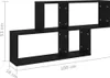 vidaXL Nástěnná police černá 100x18x53 cm Dřevěný materiál Náhled obrázku produktu 6