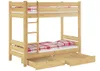 Teilbares Etagenbett 90x200 Kiefer Massiv Nische 100 Produktbild-Vorschau 1