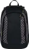 A black backpack with a checkered pattern on the sides. Anteprima dell’immagine prodotto