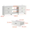TV-Lowboard 180x40x65cm Ahorn-Optik, Fernsehschrank mit 4 Produktbild-Vorschau 6
