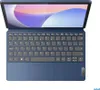 A top-down view of an open blue Lenovo IdeaPad Duet laptop with its keyboard and screen visible. Produktbild-Vorschau