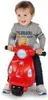 A young child is riding a red toy Vespa scooter. Náhľad obrázku produktu