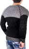 Reslad Strickpullover Herren Two Tone Rundhals Pullover Produktbild-Vorschau 2