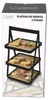 Etagere 3 Etagen Bambus Metall schwarz tragbar Produktbild-Vorschau 1
